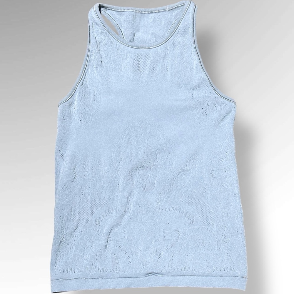 Lululemon Athletica Blue Fitted Sleeveless Tank Top